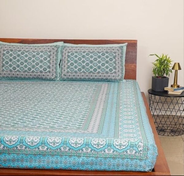 Ethnic Blue Bedsheet - Image 2