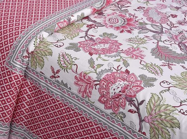 Pink Floral Bedsheet - Image 2