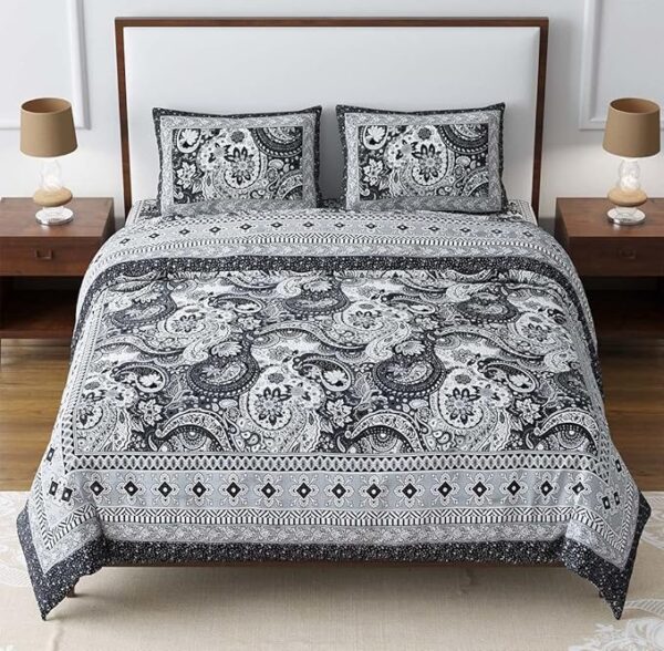 Black Floral Bedsheet