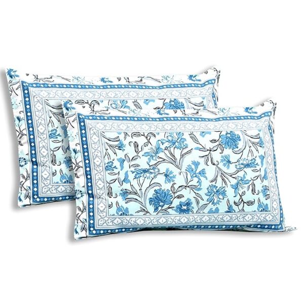 Floral Blue Bedsheet - Image 3