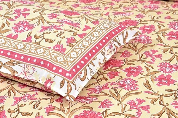 Floral Pink Bedsheet - Image 2