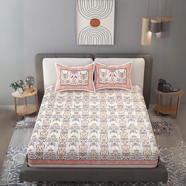 Peach Bird Bedsheet