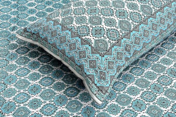 Ethnic Blue Bedsheet - Image 3