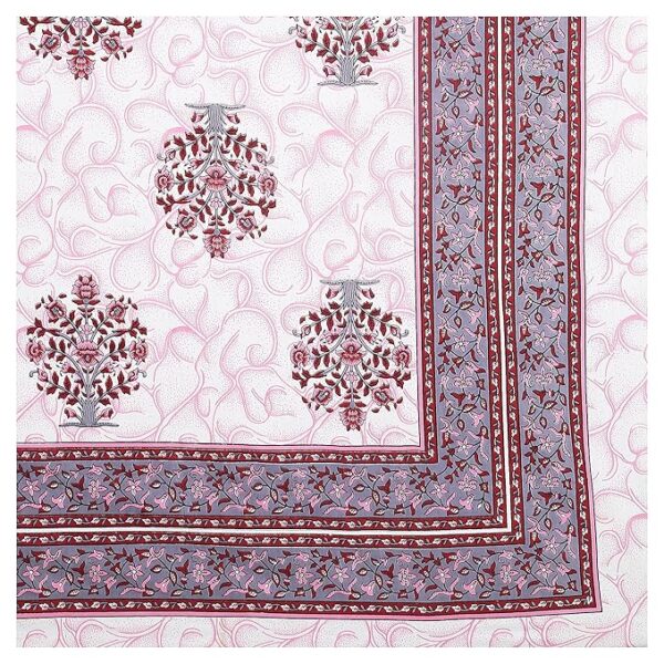 Floral Motif Pink Bedsheet - Image 2