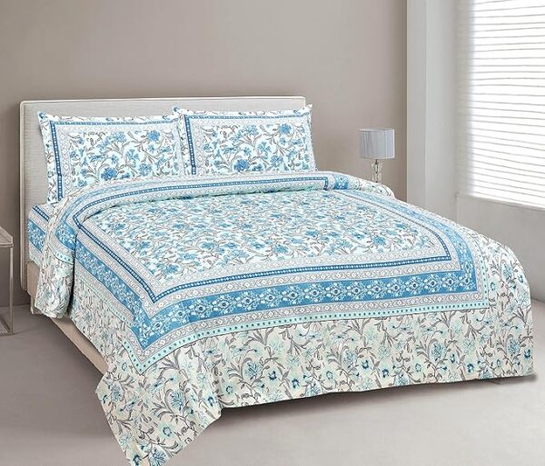 Floral Blue Bedsheet