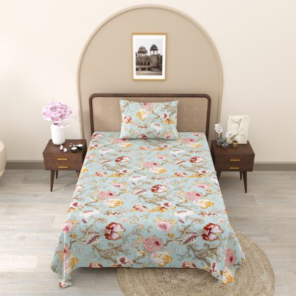 Floral Red Yellow Bedsheet