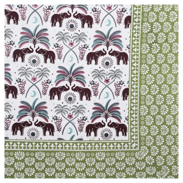 Elephant Green Bedsheet - Image 2