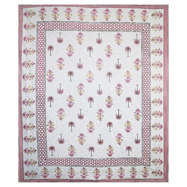 Pink Tree Motif Bedsheet - Image 4