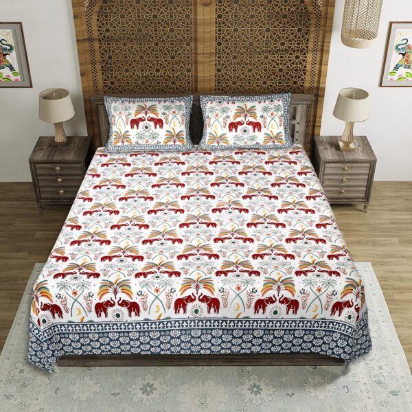 Elephant Blue Bedsheet