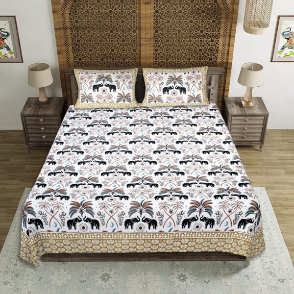 Elephant Yellow Bedsheet
